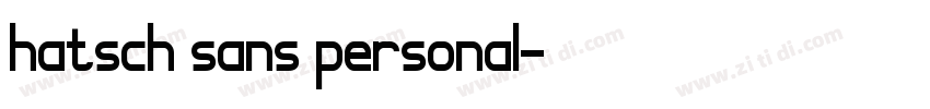 hatsch sans personal字体转换